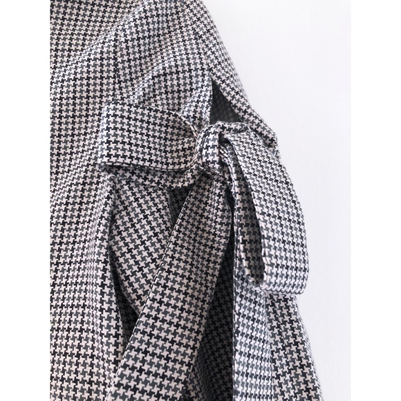 COS houndstooth top with sleeve ties - Picture 6 of 7
